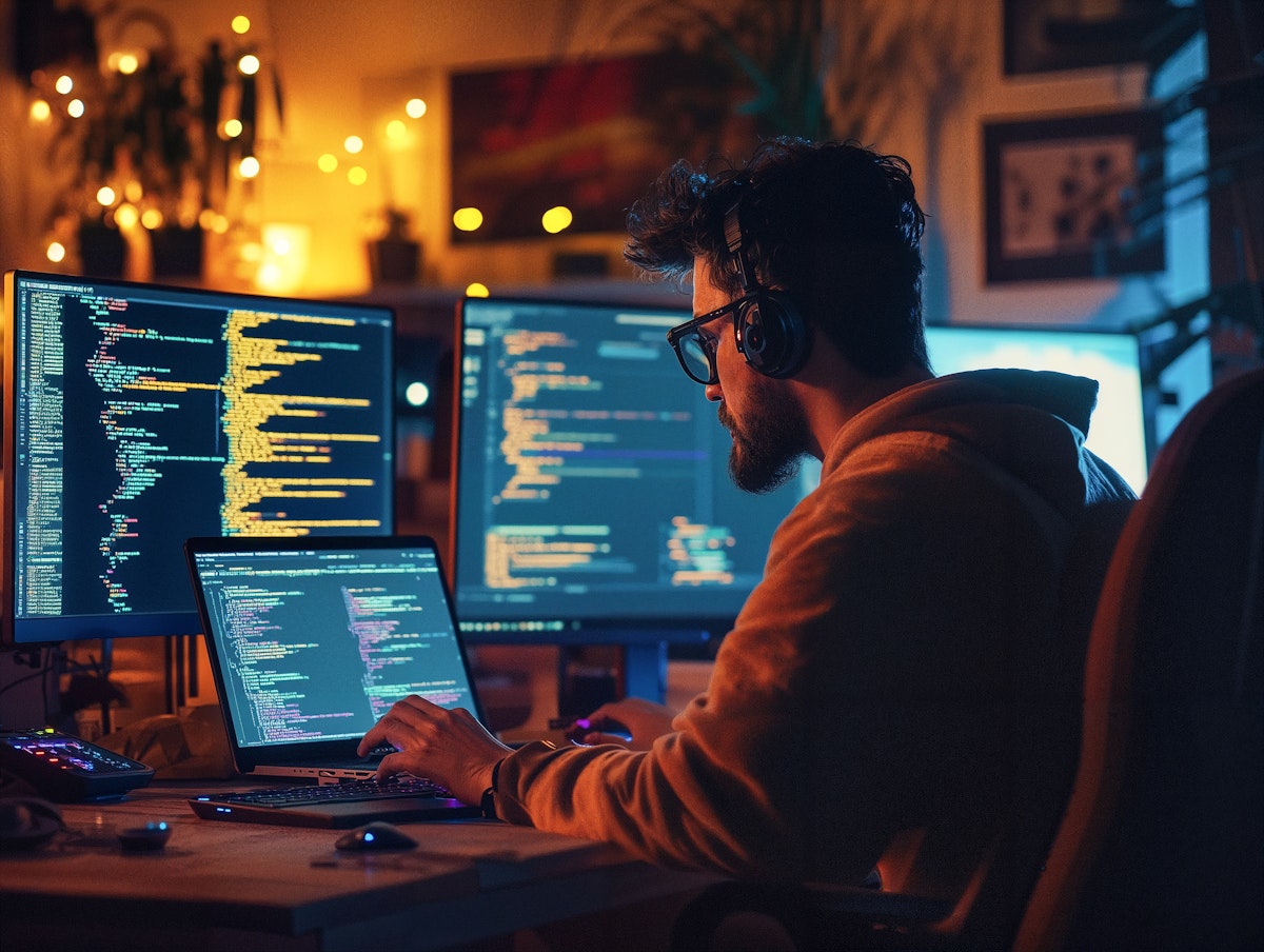 Team working on digital projects